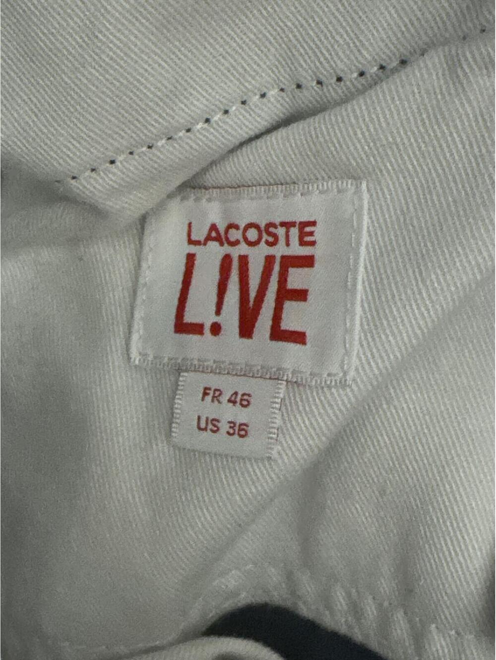Lacoste L!VE Blue Graphic Chino Shorts FR 46 US 36 - Picture 6 of 8